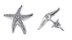  Tiffany Co Tiffany Co Platinum Diamond Elsa Peretti Starfish Earrings - 3862717