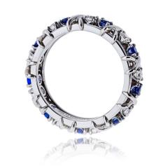  Tiffany Co Tiffany Co Platinum Sixteen Stone Sapphire And Diamond Wedding Band - 4511112
