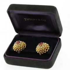  Tiffany Co Tiffany Co Ruby and Diamond Flower Earrings 18kt - 4698804