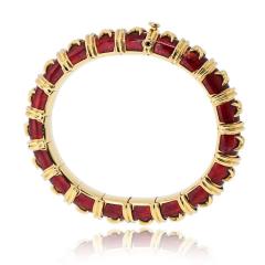  Tiffany Co Tiffany Co Schlumberger 18K YG Vintage Croisillon Red Enamel Bracelet - 4511128
