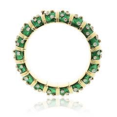  Tiffany Co Tiffany Co Schlumberger 18K Yellow Gold Green Enamel Diamond Bracelet - 4577438