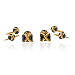  Tiffany Co Tiffany Co Schlumberger 18K Yellow Gold Tuxedo Cuff Links - 4512237
