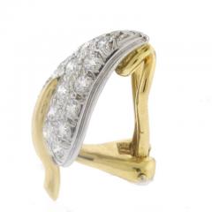  Tiffany Co Tiffany Co Schlumberger Diamond Leaf Earrings - 4703841