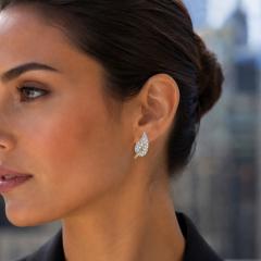  Tiffany Co Tiffany Co Schlumberger Diamond Leaf Earrings - 4703845
