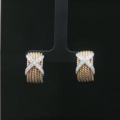  Tiffany Co Tiffany Co Schlumberger Diamond X 6 Row Rope Earrings - 4698828