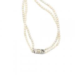  Tiffany Co Tiffany Co Signed GIA Certified Natural Saltwater Pearl Two Strand Necklace - 3538668