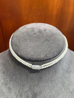  Tiffany Co Tiffany Co Signed GIA Certified Natural Saltwater Pearl Two Strand Necklace - 3538760