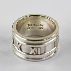  Tiffany Co Tiffany Co Silver Atlas Roman Numeral Band Ring 11g - 4525860