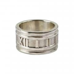  Tiffany Co Tiffany Co Silver Atlas Roman Numeral Band Ring 11g - 4527328