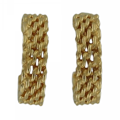  Tiffany Co Tiffany Co Somerset Woven Gold Hoop Earrings - 45919