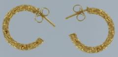  Tiffany Co Tiffany Co Somerset Woven Gold Hoop Earrings - 45920