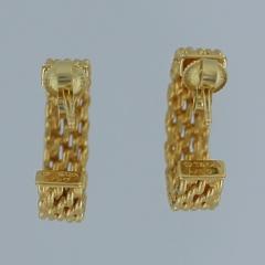  Tiffany Co Tiffany Co Somerset Woven Gold Hoop Earrings - 45921