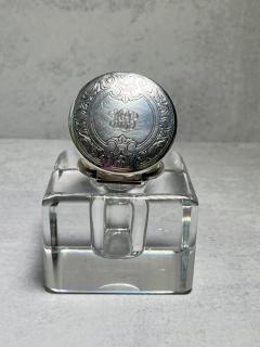  Tiffany Co Tiffany Co Sterling Silver Crystal Inkwell Paperweight - 3202162