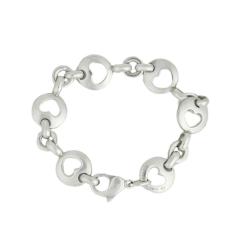 Tiffany Co Tiffany Co Sterling Silver Open Heart Link Bracelet - 4716697