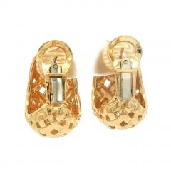  Tiffany Co Tiffany Co Vannerie Hoop 18kt Gold Earrings - 4557723