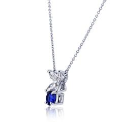  Tiffany Co Tiffany Co Victoria Platinum Diamond And Sapphire Pendant - 4511134