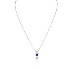  Tiffany Co Tiffany Co Victoria Platinum Diamond And Sapphire Pendant - 4512235