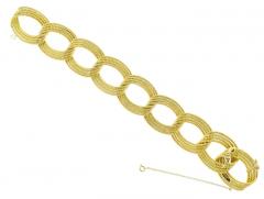  Tiffany Co Tiffany Co twisted braid open link 18 kt gold bracelet - 4264982