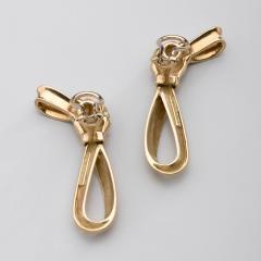  Tiffany Co Tiffany Company Gold Knotted Bow Earrings - 240644