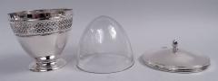  Tiffany Co Tiffany Edwardian Classical Sterling Silver Caviar Bowl on Plate - 4246938
