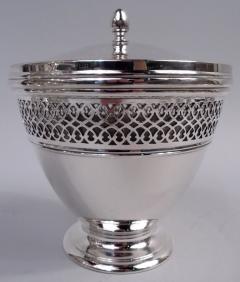  Tiffany Co Tiffany Edwardian Classical Sterling Silver Caviar Bowl on Plate - 4246940