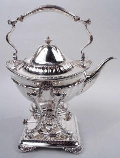  Tiffany Co Tiffany Edwardian Classical Sterling Silver Tea Kettle on Stand - 3770192