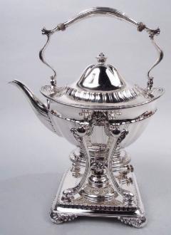  Tiffany Co Tiffany Edwardian Classical Sterling Silver Tea Kettle on Stand - 3770195