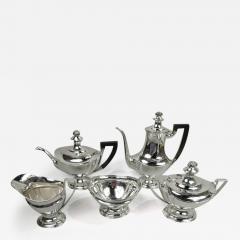  Tiffany Co Tiffany Edwardian Regency Coffee Tea Set with Flower Basket Finial - 3758955