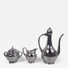  Tiffany Co Tiffany Exotic Sterling Silver 3 Piece Turkish Coffee Set - 3771873