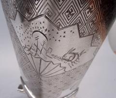  Tiffany Co Tiffany Japonesque Sterling Silver Vase with Early Union Square Mark - 4338652