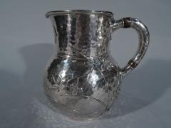  Tiffany Co Tiffany Mixed Metal Hand Hammered Sterling Silver Water Pitcher - 3750033