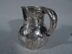  Tiffany Co Tiffany Mixed Metal Hand Hammered Sterling Silver Water Pitcher - 3750123