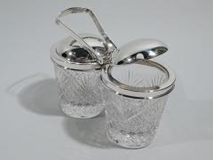  Tiffany Co Tiffany Old Fashioned Sterling Silver and Glass Double Jam Jar - 3750502