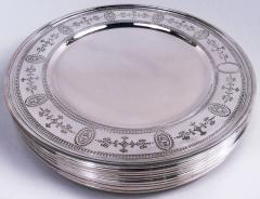  Tiffany Co Tiffany Regency Hamilton Plates with 12 Dinner 12 Bread Butter - 3986127