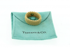  Tiffany Co Tiffany Somerset Mesh Gold Band Ring - 3936197