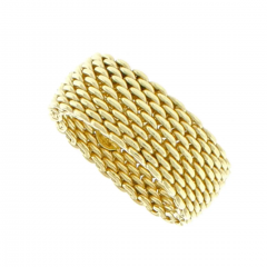  Tiffany Co Tiffany Somerset Mesh Gold Band Ring - 3936198