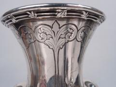  Tiffany Co Tiffany Tall Victorian Classical Sterling Silver Vase - 3764862