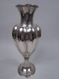  Tiffany Co Tiffany Tall Victorian Classical Sterling Silver Vase - 3764865