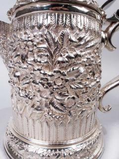  Tiffany Co Tiffany Victorian Classical Repousse Sterling Silver Tankard Pitcher - 3986467