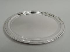  Tiffany Co Tiffany Wartime Era Modern Sterling Silver 10 Inch Round Tray - 3757570