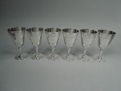  Tiffany Co Tiffany Winthrop Drinks Set for 6 with Pitcher Goblets on Tray - 3762099