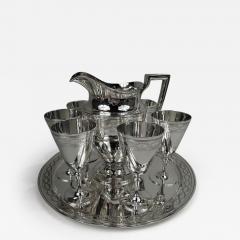  Tiffany Co Tiffany Winthrop Drinks Set for 6 with Pitcher Goblets on Tray - 3763719