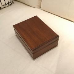  Tiffany Co Tiffany and Co gentleman s cuff link and watch box in mahogany - 3118568