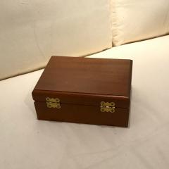  Tiffany Co Tiffany and Co gentleman s cuff link and watch box in mahogany - 3118571