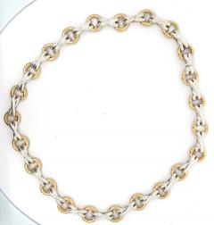  Tiffany Co Vintage Tiffany Co and Paloma Picasso Dog Bone 18K Gold and Silver Link Chain - 3505128