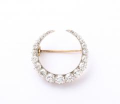  Tiffany Co Vintage Tiffany and Company Diamond and Platinum Crescent Moon Brooch - 2604508