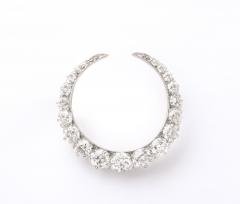  Tiffany Co Vintage Tiffany and Company Diamond and Platinum Crescent Moon Brooch - 2604511