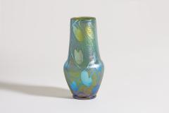  Tiffany Glass Decorating Co Decorated Teal Iridescent Favrile Glass Cabinet Vase - 4532986