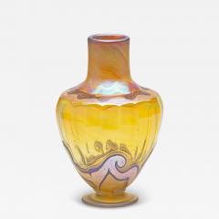 Tiffany Glass Decorating Co Early Faceted and Decorated Favrile Glass Vase - 4226810
