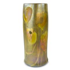  Tiffany Glass Decorating Co Tiffany Glass Decorating Wheel Carved Favrile Glass Vase - 4404358